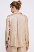 Load image into Gallery viewer, Mariah Satin Button Down Top - Gold, Silver
