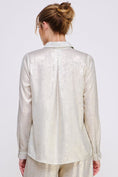 Load image into Gallery viewer, Mariah Satin Button Down Top - Gold, Silver