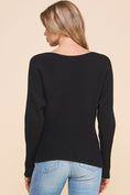 Load image into Gallery viewer, Mia Soft Ribbed Pullover Dolman Sweater - Black
