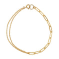 Load image into Gallery viewer, Mika Split Oval / Rope Chain Bracelet - Gold
