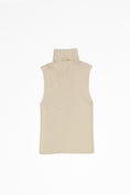 Load image into Gallery viewer, Nadia Sleeveless Pullover Turtleneck Top - Beige