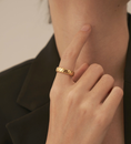 Load image into Gallery viewer, Natalia Twisted Open Ring - Gold