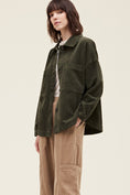 Load image into Gallery viewer, Nicole Corduroy Shirt Jacket - Dark Olive