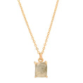 Load image into Gallery viewer, Nikki Labradorite Emerald Necklace - 14k Gold Filled