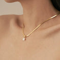 Load image into Gallery viewer, Odette Gold Snake Chain with CZ Necklace - Round, Square