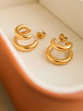 Load image into Gallery viewer, Olsen Double C Hoop Earrings