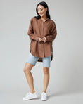 Load image into Gallery viewer, Paige Oversized Button-Up Shirt - Cocoa