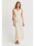 Load image into Gallery viewer, Lola Sleeveless Pleated Vest - Cream