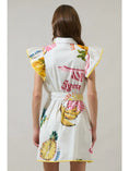 Load image into Gallery viewer, Elena Postcard Ruffle Collared Mini Dress