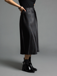 Load image into Gallery viewer, Quinn Bias Midi Skirt - Black / Bronze