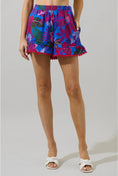 Load image into Gallery viewer, Reina Tropics Ruffle Shorts - Blue/Pink/Multi