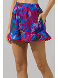 Load image into Gallery viewer, Reina Tropics Ruffle Shorts - Blue/Pink/Multi