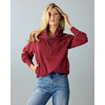Load image into Gallery viewer, Rory Quarter Zip Sweatshirt - Burnt Russet