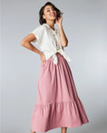 Load image into Gallery viewer, Rosie Tiered A-Line Midi Skirt - Dusty Rose