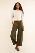 Load image into Gallery viewer, Sabrina Faux Cashmere Lantern Pants - Olive