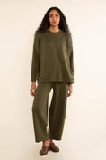 Load image into Gallery viewer, Sabrina Faux Cashmere Lantern Pants - Olive