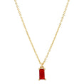 Load image into Gallery viewer, Selena Tiny Emerald Cut Necklace - 14k Gold Filled