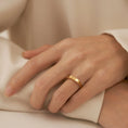 Load image into Gallery viewer, Sera Thin Matte Gold Ring