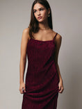 Load image into Gallery viewer, Serafina Velvet Midi Dress - Berry