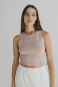 Load image into Gallery viewer, Simone Ribbed Scoop Neck Crop Top - Blush