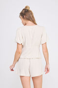 Load image into Gallery viewer, Abigail Linen Blend Lace Top - Natural