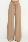 Load image into Gallery viewer, Terra Striped Linen Blend Pants - Fawn/White