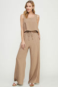 Load image into Gallery viewer, Terra Striped Linen Blend Pants - Fawn/White