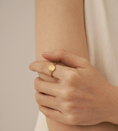 Load image into Gallery viewer, Soleil Sun Signet Ring - Gold