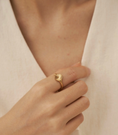 Load image into Gallery viewer, Soleil Sun Signet Ring - Gold