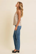 Load image into Gallery viewer, Stella Pleated Metallic V-Neck Cami - Champagne
