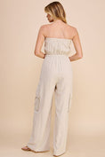 Load image into Gallery viewer, Naomi Pinstripe Cargo Jumpsuit - Natural/Black