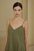 Load image into Gallery viewer, Tanya Cotton Poplin Parachute Cargo Dress - Olive