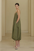 Load image into Gallery viewer, Tanya Cotton Poplin Parachute Cargo Dress - Olive