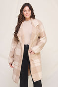 Load image into Gallery viewer, Tiffany Plaid Long Cardigan - Curvy