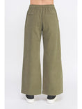 Load image into Gallery viewer, Mason Twill Button Wide Leg Pants - Olive