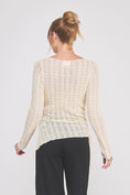 Load image into Gallery viewer, Vanessa Lace Knit Asymmetrical Top - Cream