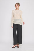 Load image into Gallery viewer, Vanessa Lace Knit Asymmetrical Top - Cream