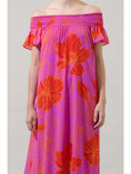 Load image into Gallery viewer, Yolanda Floral Smocked Maxi Dress - Orange/Pink/Multi