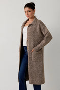 Load image into Gallery viewer, Zara Collared Maxi Cardigan - Brown Mutli