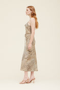 Load image into Gallery viewer, Camille Printed Cowl Neck Slip Dress - Desert Sage