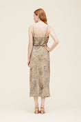 Load image into Gallery viewer, Camille Printed Cowl Neck Slip Dress - Desert Sage