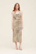 Load image into Gallery viewer, Camille Printed Cowl Neck Slip Dress - Desert Sage