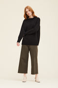 Load image into Gallery viewer, Cassandra Funnel Neck Sweater - Black