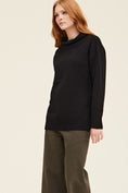 Load image into Gallery viewer, Cassandra Funnel Neck Sweater - Black