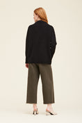 Load image into Gallery viewer, Cassandra Funnel Neck Sweater - Black