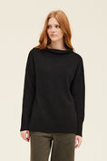 Load image into Gallery viewer, Cassandra Funnel Neck Sweater - Black