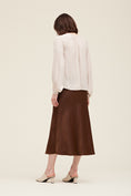 Load image into Gallery viewer, Evelyn Satin Bias Slip Midi Skirt - Cacao