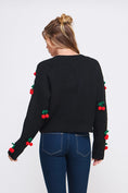 Load image into Gallery viewer, Katie 3D Cherry Front Button Cardigan - Cream
