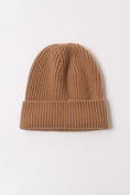 Load image into Gallery viewer, Taylor Cashmere Wool Beanie - Camel/Ivory/Oatmeal
