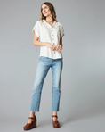 Load image into Gallery viewer, Kristy Collar Button Down Blouse - Gardenia
